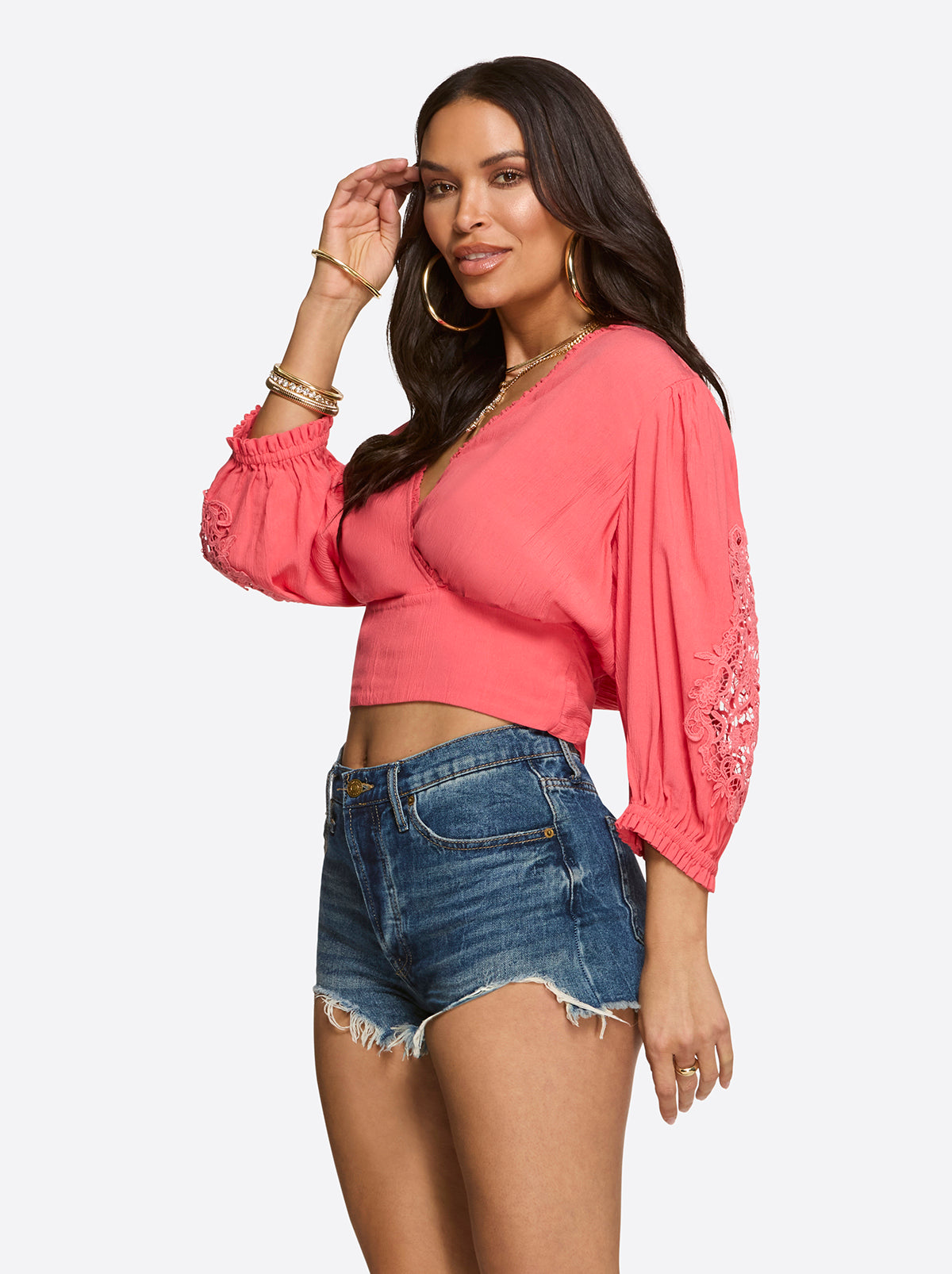 Jessica Simpson Women Patsy Top in Rose Of Sharon