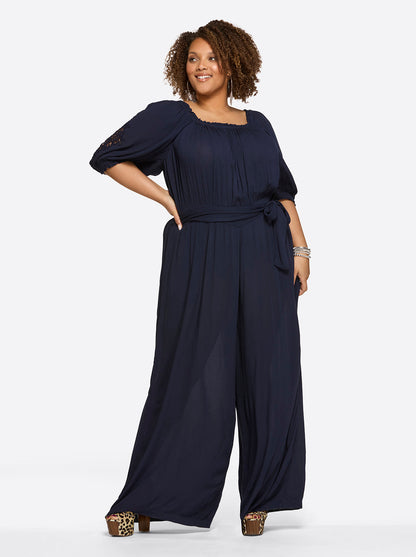 Jessica Simpson Women Nadia Jumpsuit in Night Sky