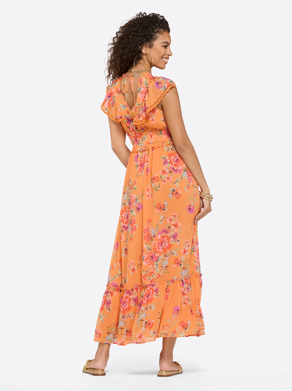 Jessica Simpson Women Phillipa Maxi Dress in Watercolor Roses