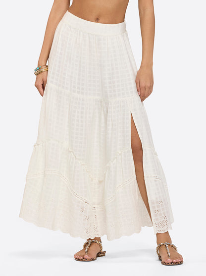Jessica Simpson Women Paula Maxi Skirt in Gardenia