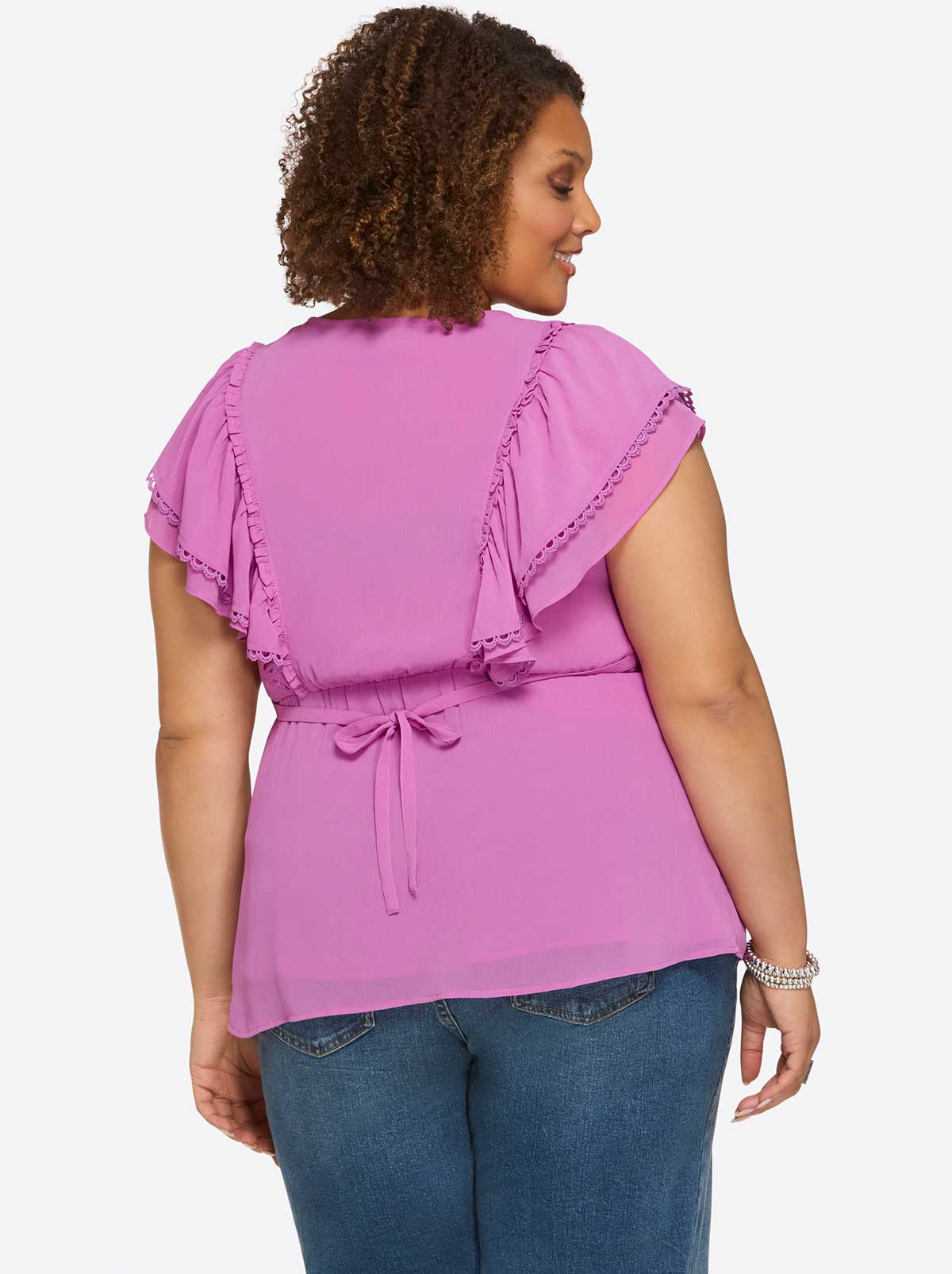 Jessica Simpson Women Nori Top in Raidiant Orchid