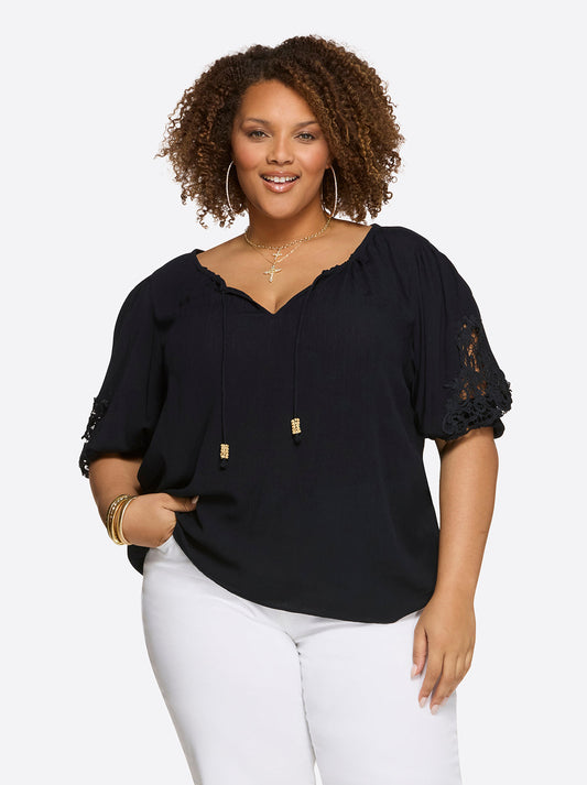 Jessica Simpson Women Eloise Blouse in Night Sky