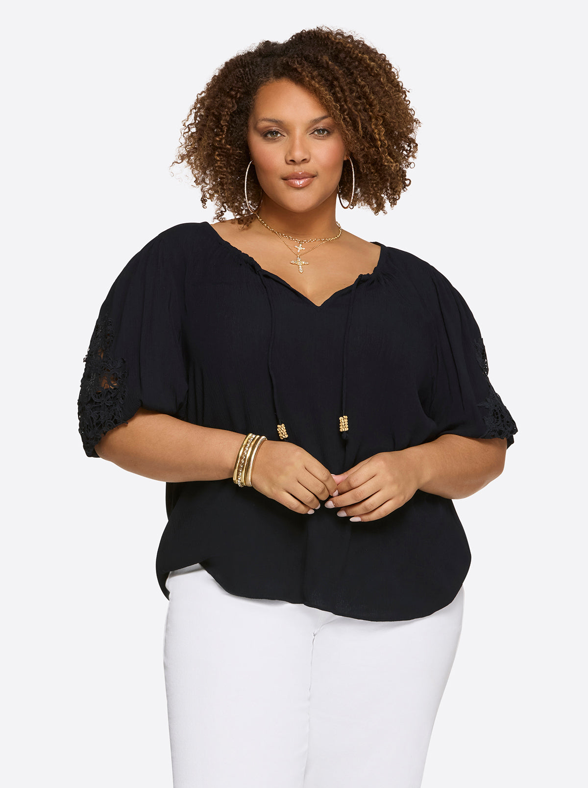 Jessica Simpson Women Eloise Blouse in Night Sky