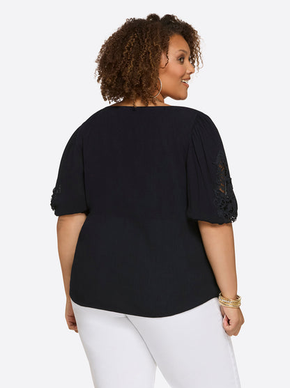 Jessica Simpson Women Eloise Blouse in Night Sky