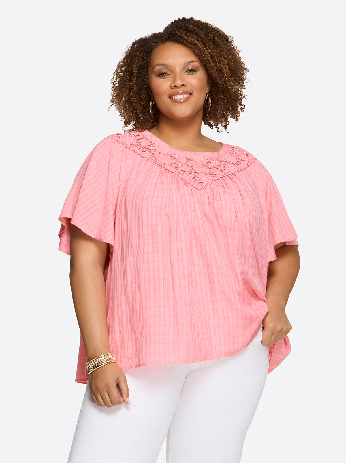 Jessica Simpson Women Eloise Blouse in Peony