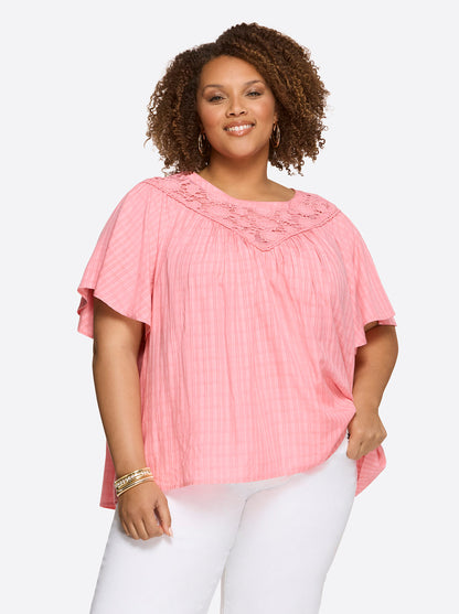 Jessica Simpson Women Eloise Blouse in Peony