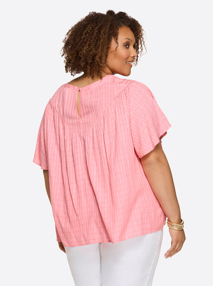Jessica Simpson Women Eloise Blouse in Peony