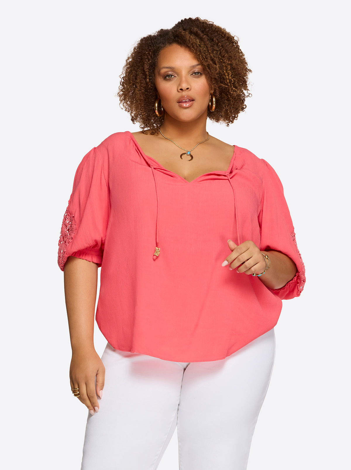 Jessica Simpson Women Sibyl Top in Rose Of Sharon