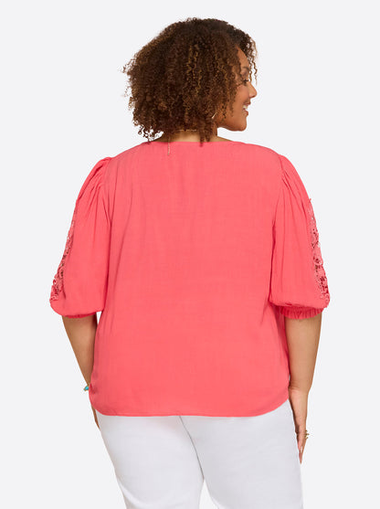 Jessica Simpson Women Sibyl Top in Rose Of Sharon