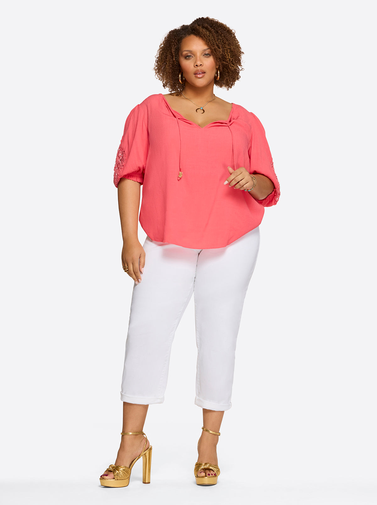 Jessica Simpson Women Sibyl Top in Rose Of Sharon