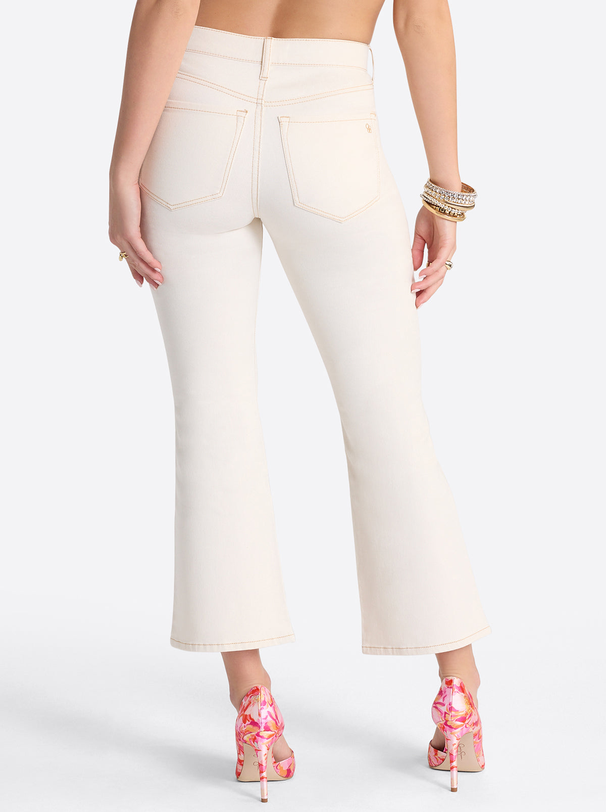 Jessica Simpson Women Charmed Ankle Flare in Ecru