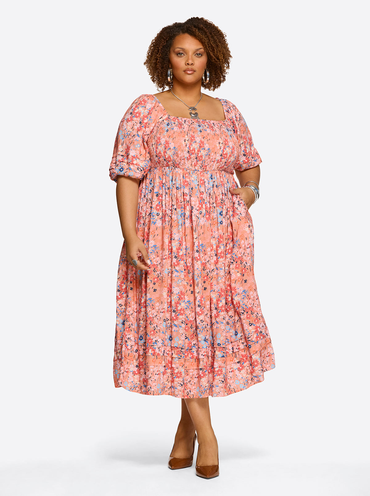 Jessica Simpson Women Simona Dress in Blooming Pasture