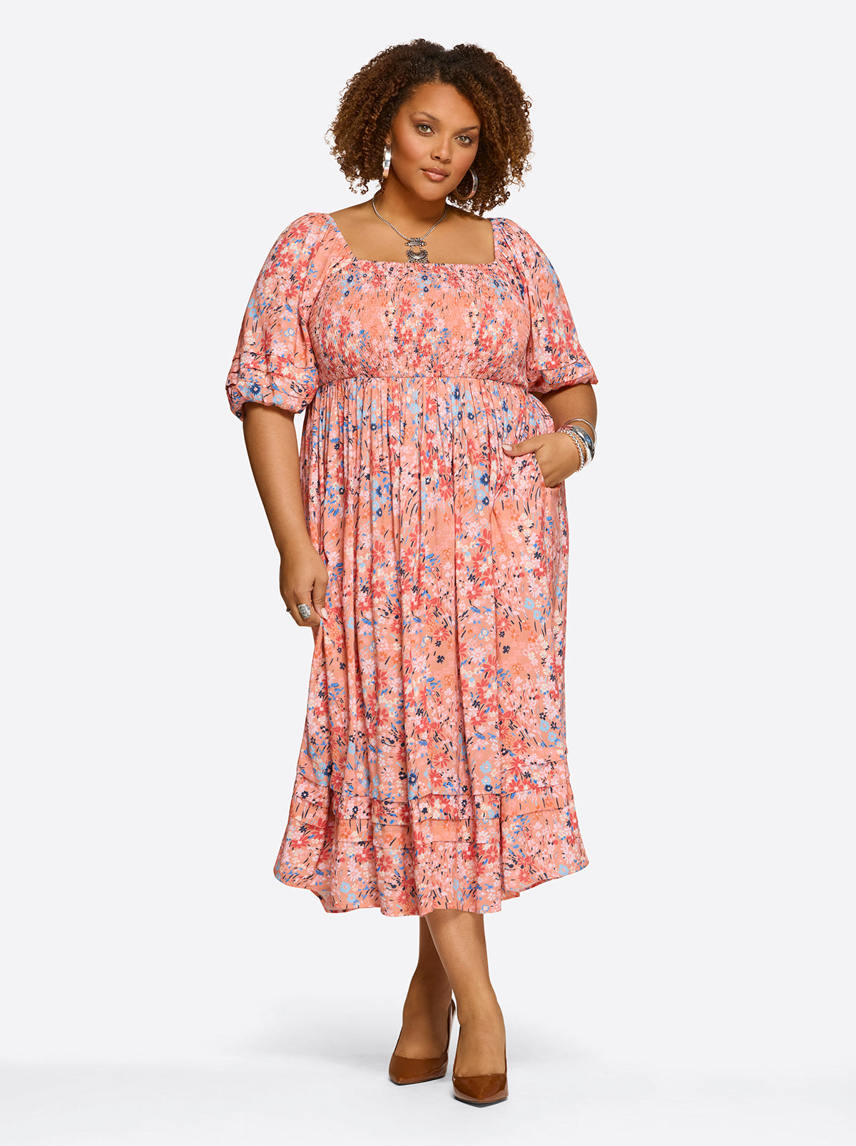 Jessica Simpson Women Simona Dress in Blooming Pasture