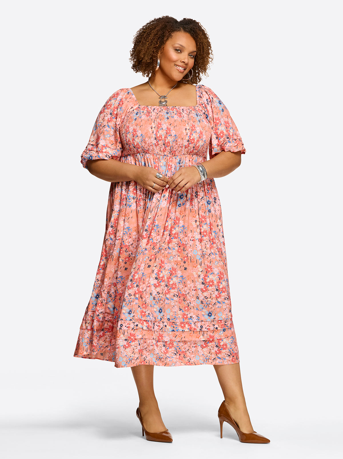 Jessica Simpson Women Simona Dress in Blooming Pasture