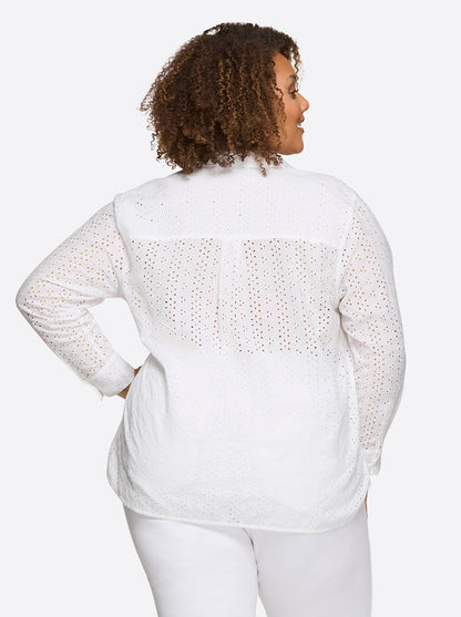 Jessica Simpson Women Beryl Button Up Shirt in Gardenia