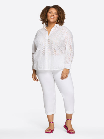 Jessica Simpson Women Beryl Button Up Shirt in Gardenia