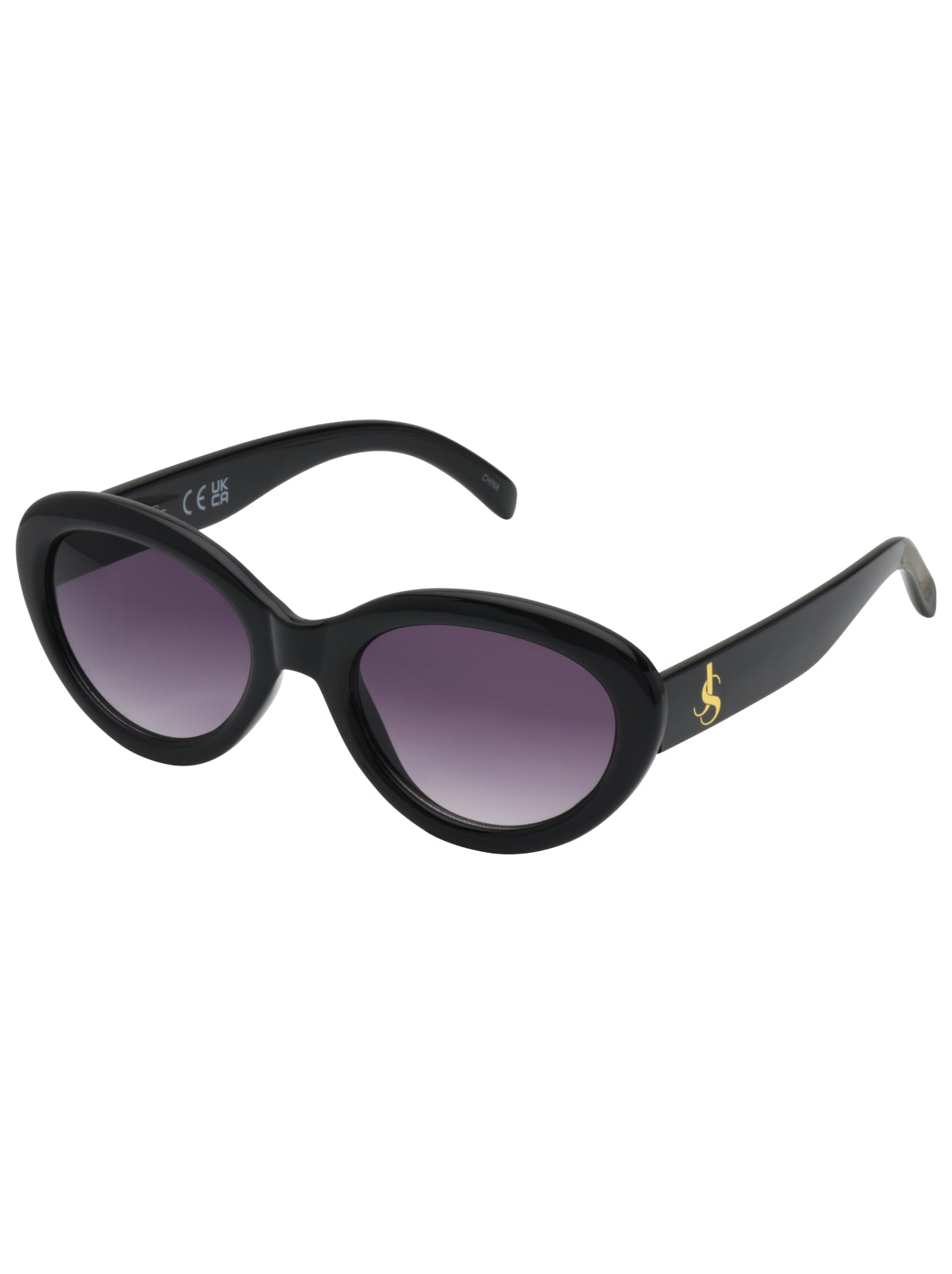 Jessica Simpson Accessories Round Cat Eye Sunglasses in Black