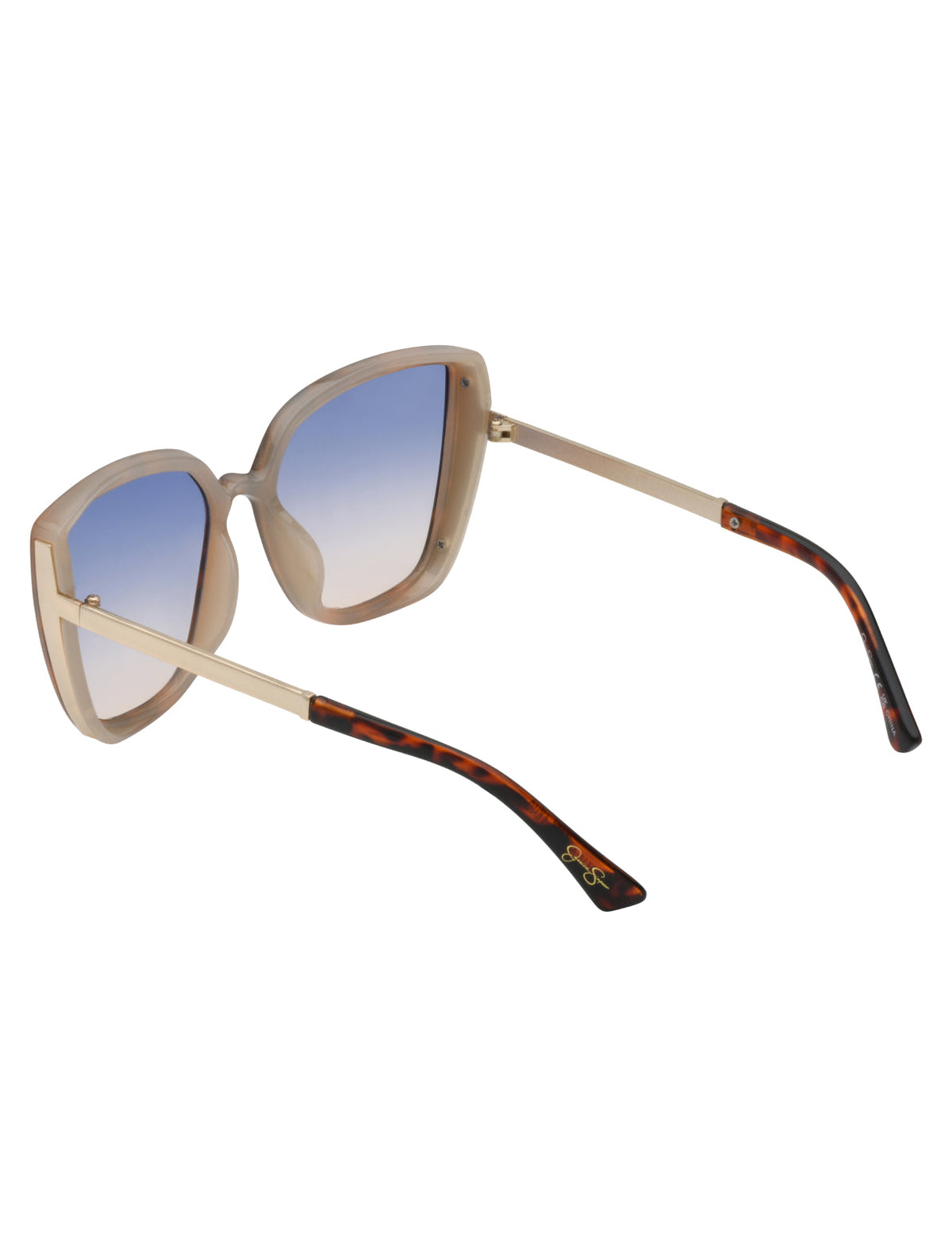 Jessica Simpson Accessories Cat Eye Sunglasses with Metal Temple in Tortoise
