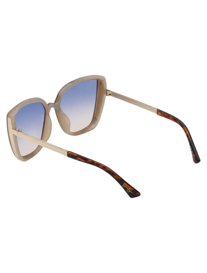 Jessica Simpson Accessories Cat Eye Sunglasses with Metal Temple in Tortoise