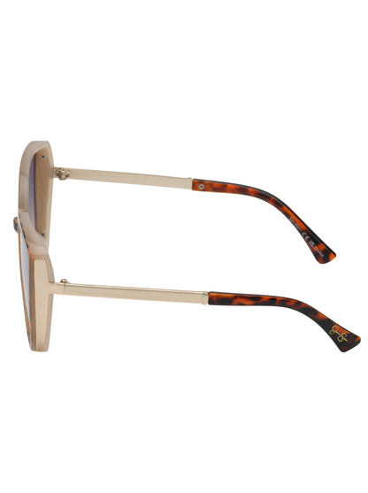 Jessica Simpson Accessories Cat Eye Sunglasses with Metal Temple in Tortoise