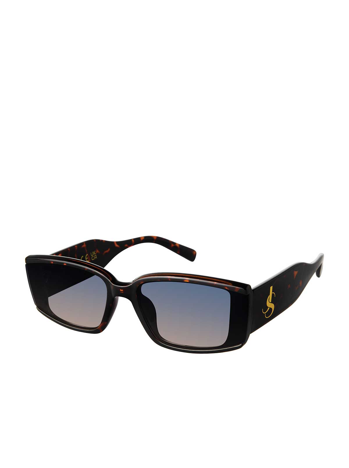 Jessica Simpson Accessories Modern Rectangular Sunglasses in Tortoise