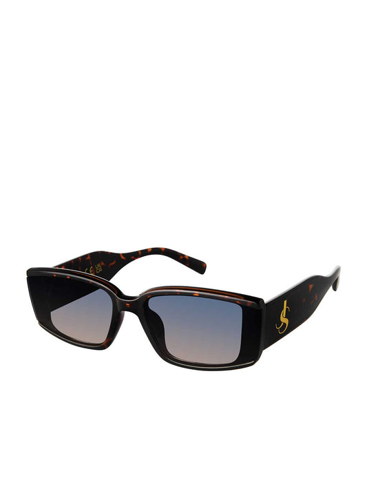 Jessica Simpson Accessories Modern Rectangular Sunglasses in Tortoise