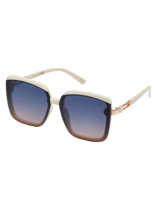 Jessica Simpson Accessories Oversized Fashionable Square Sunglasses in Cream