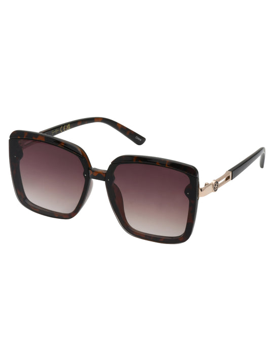 Jessica Simpson Accessories Oversized Fashionable Square Sunglasses in Tortoise