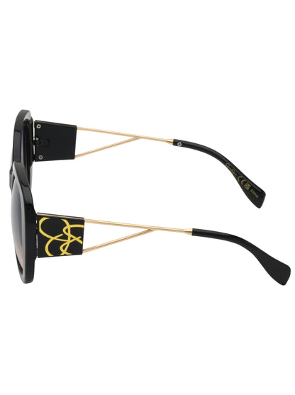 Jessica Simpson Accessories Oversized Oval Sunglasses in Black