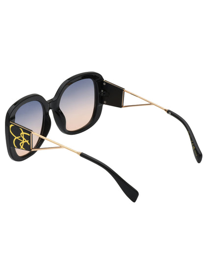 Jessica Simpson Accessories Oversized Oval Sunglasses in Black
