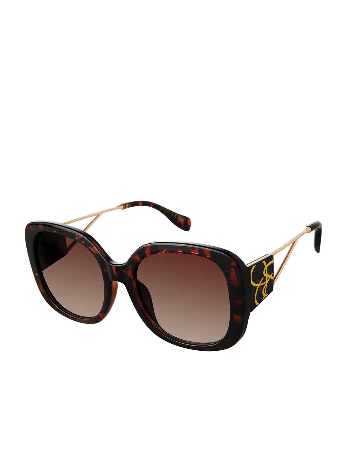 Jessica Simpson Accessories Oversized Oval Sunglasses in Tortoise
