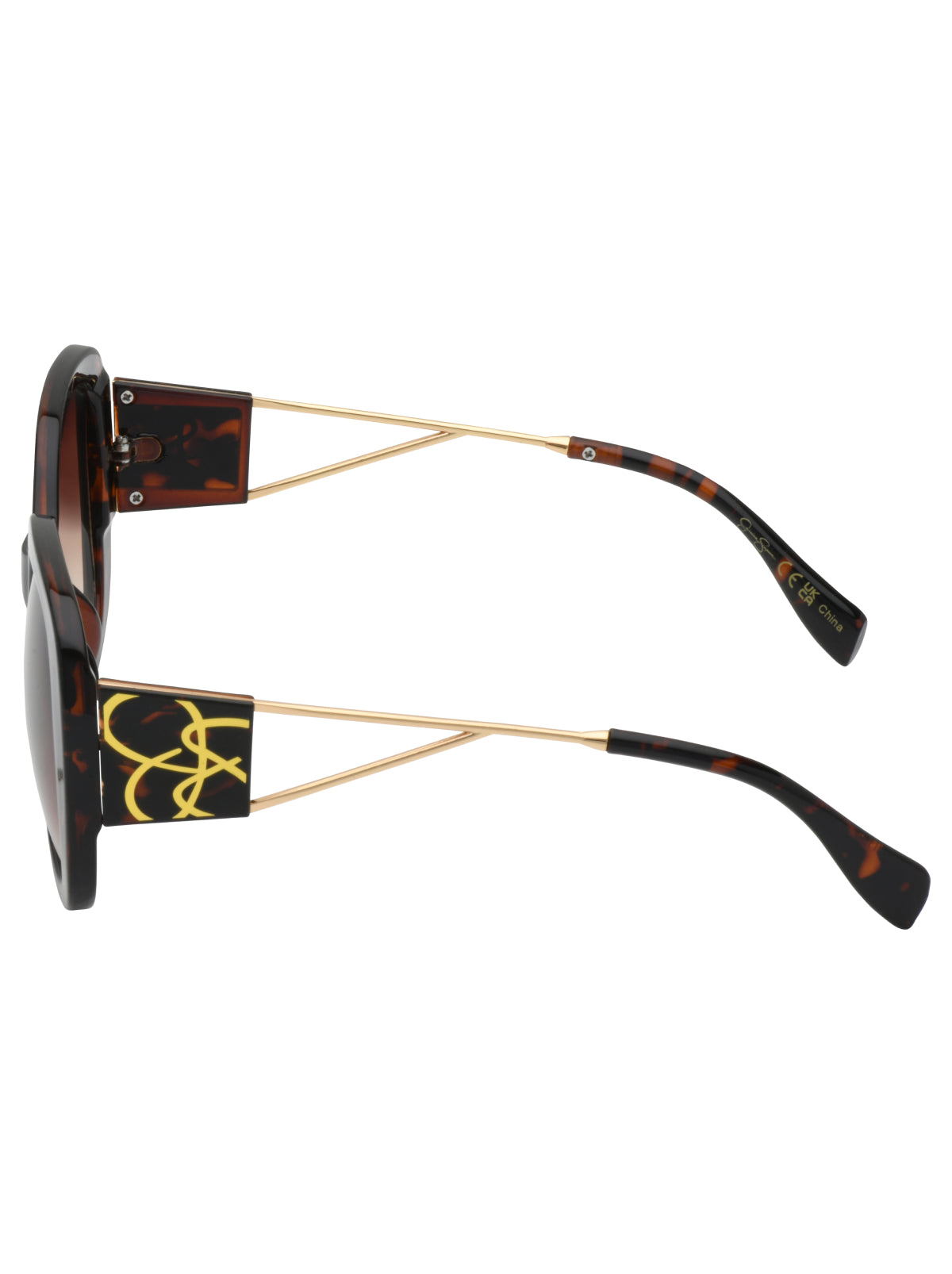 Jessica Simpson Accessories Oversized Oval Sunglasses in Tortoise