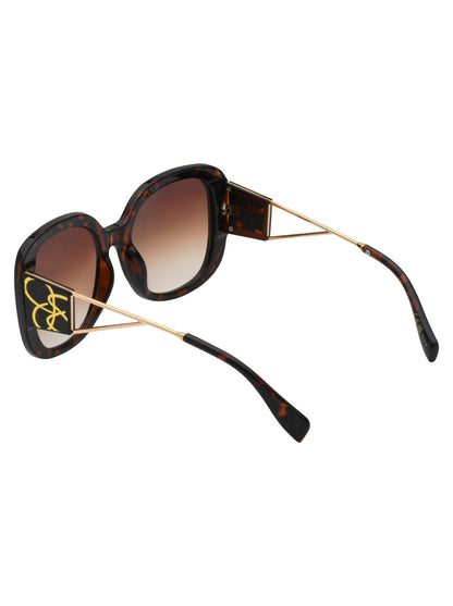 Jessica Simpson Accessories Oversized Oval Sunglasses in Tortoise