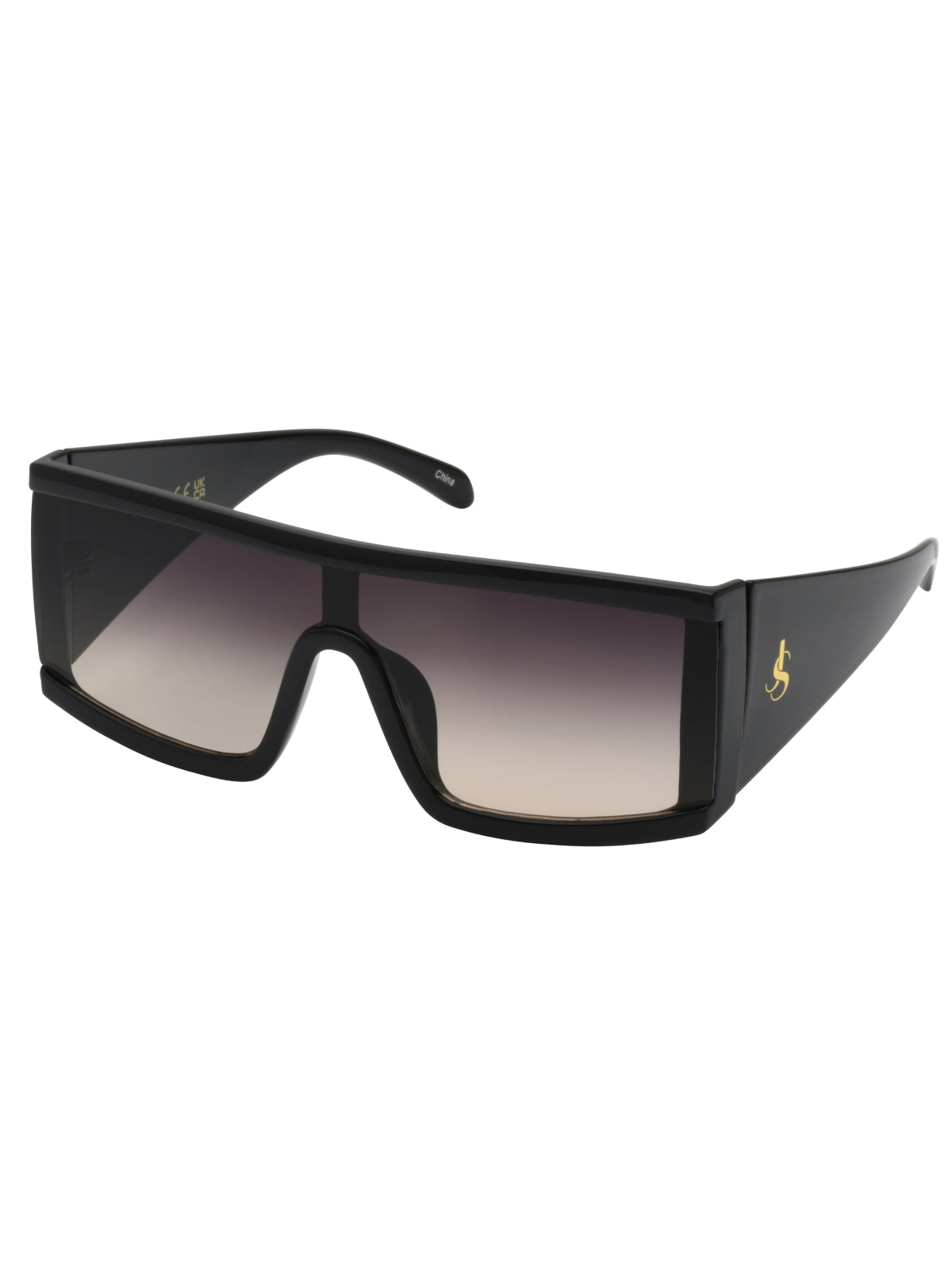 Jessica Simpson Accessories Modern Square Shield Sunglasses in Black