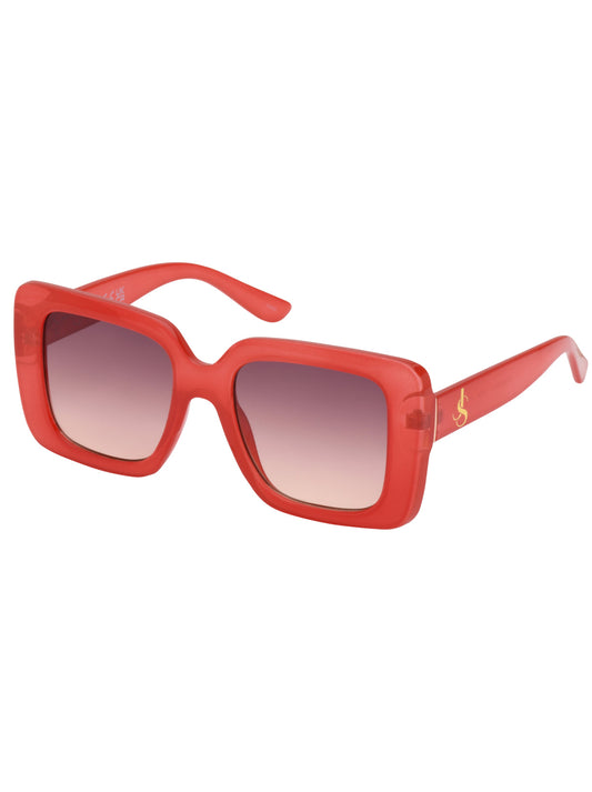 Jessica Simpson Accessories Fashionable Square Sunglasses in Milky Coral