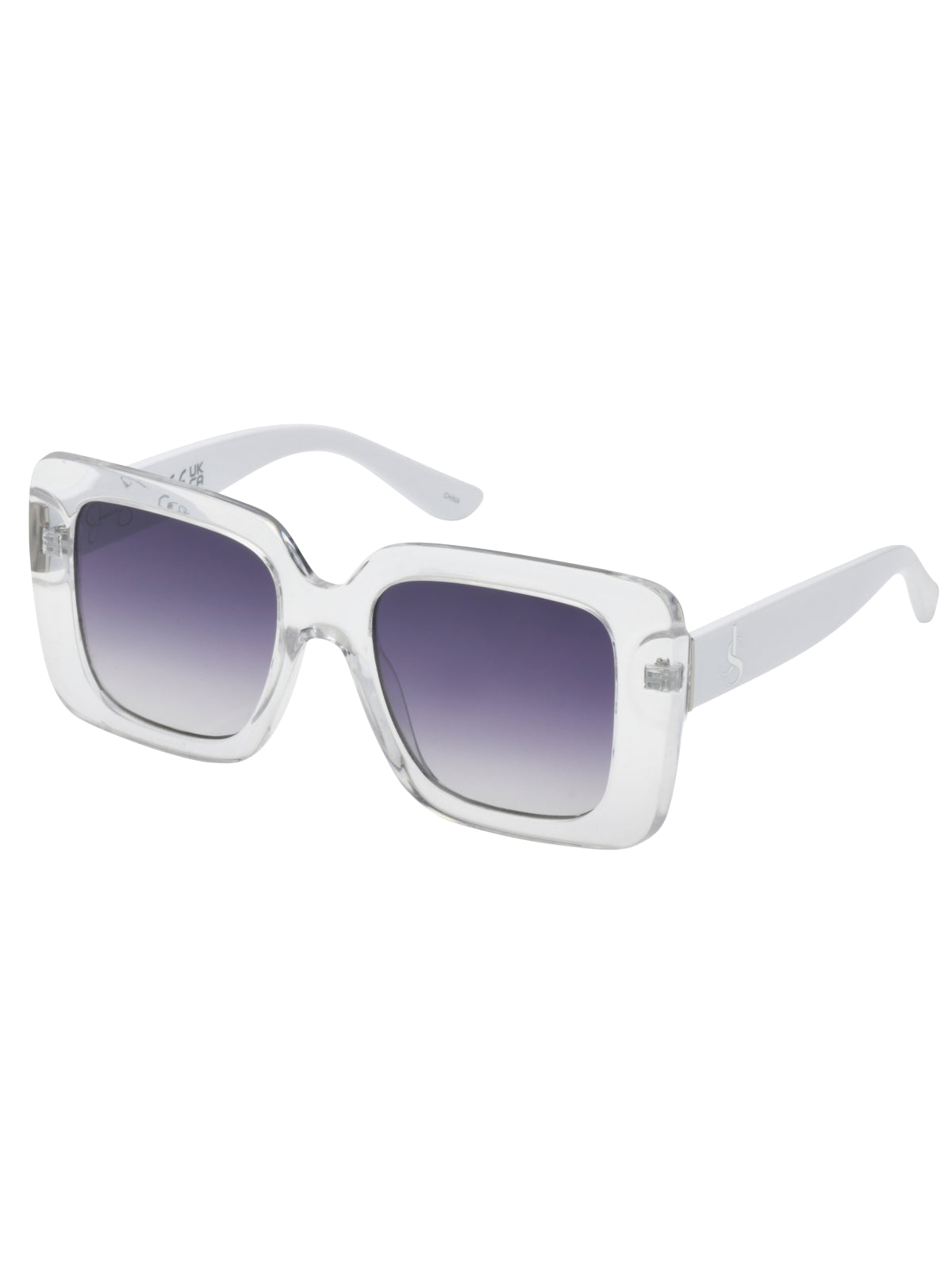 Jessica Simpson Accessories Fashionable Square Sunglasses in Crystal Clear
