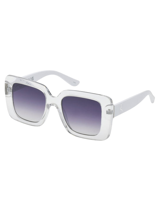 Jessica Simpson Accessories Fashionable Square Sunglasses in Crystal Clear