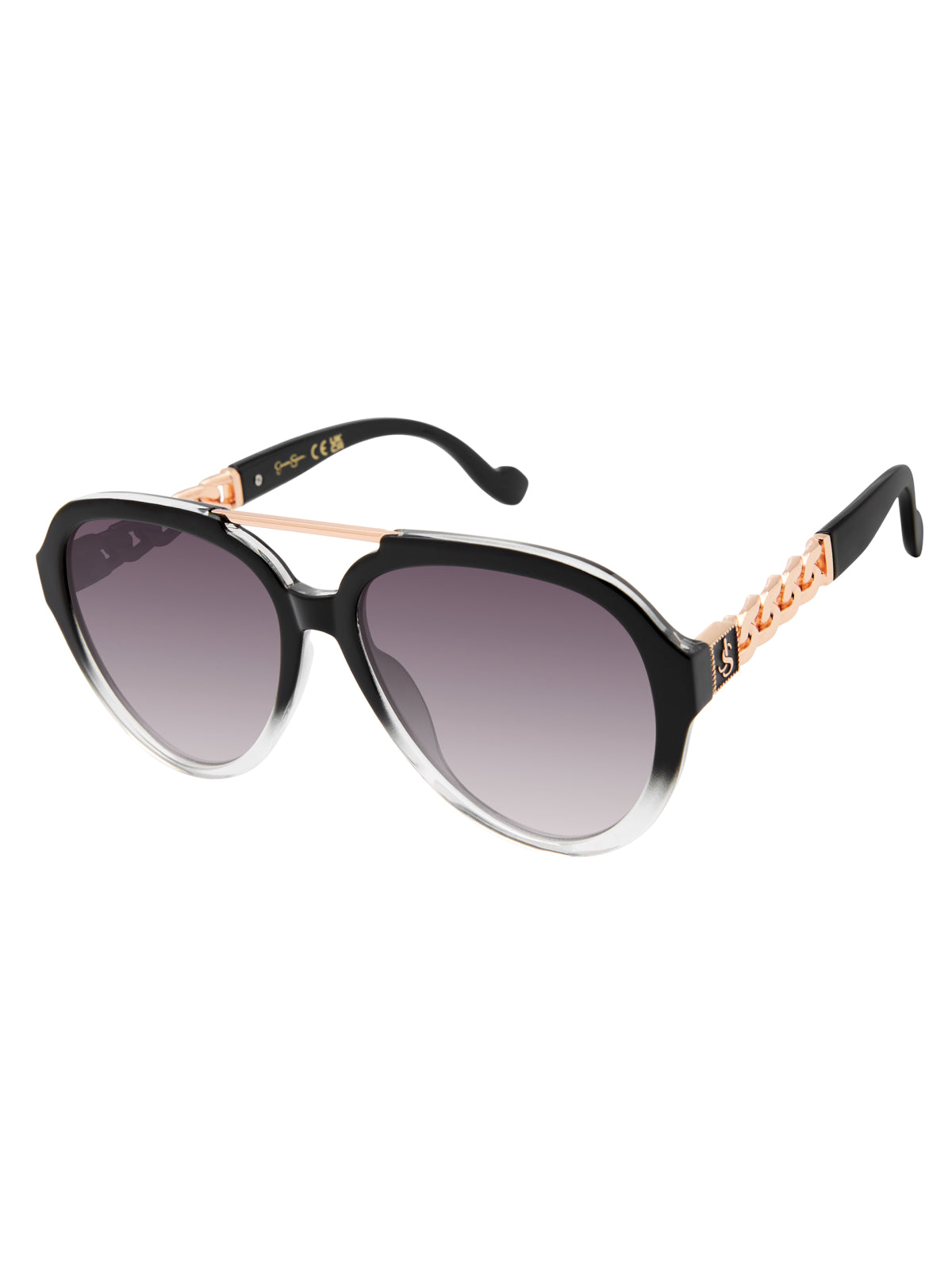 Jessica Simpson Accessories Modern Aviator Sunglasses in Black Fade