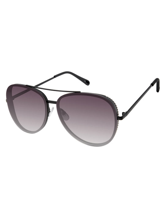 Jessica Simpson Accessories Glam Aviator Pilot Sunglasses in Black Out