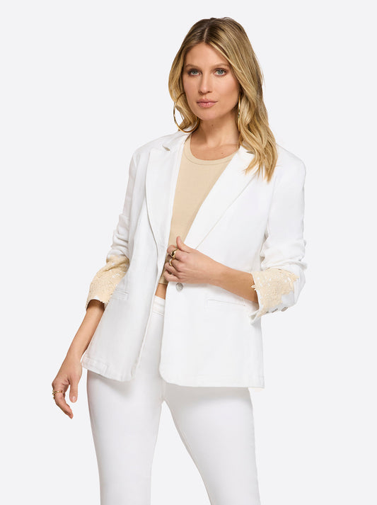 Jessica Simpson Women Fitted Blazer in White