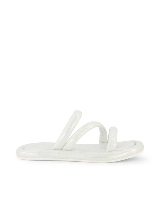 Jessica Simpson Women Girls' Kaylen Strap Slippers in Silver