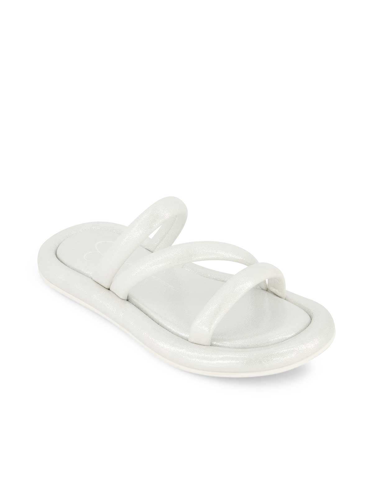 Jessica Simpson Women Girls' Kaylen Strap Slippers in Silver