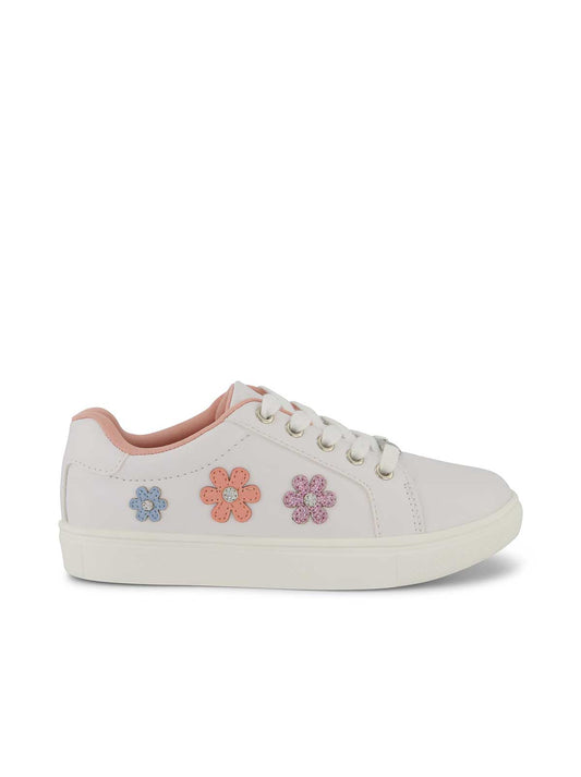 Jessica Simpson Women Girls' Gina Flower Low Sneakers in White