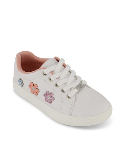 Jessica Simpson Women Girls' Gina Flower Low Sneakers in White