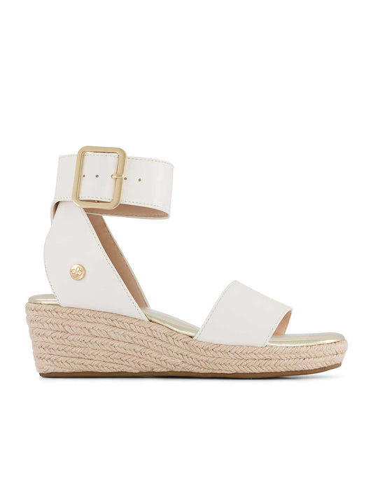 Jessica Simpson Women Girls' Asha Cuff Wedge Sandals in White