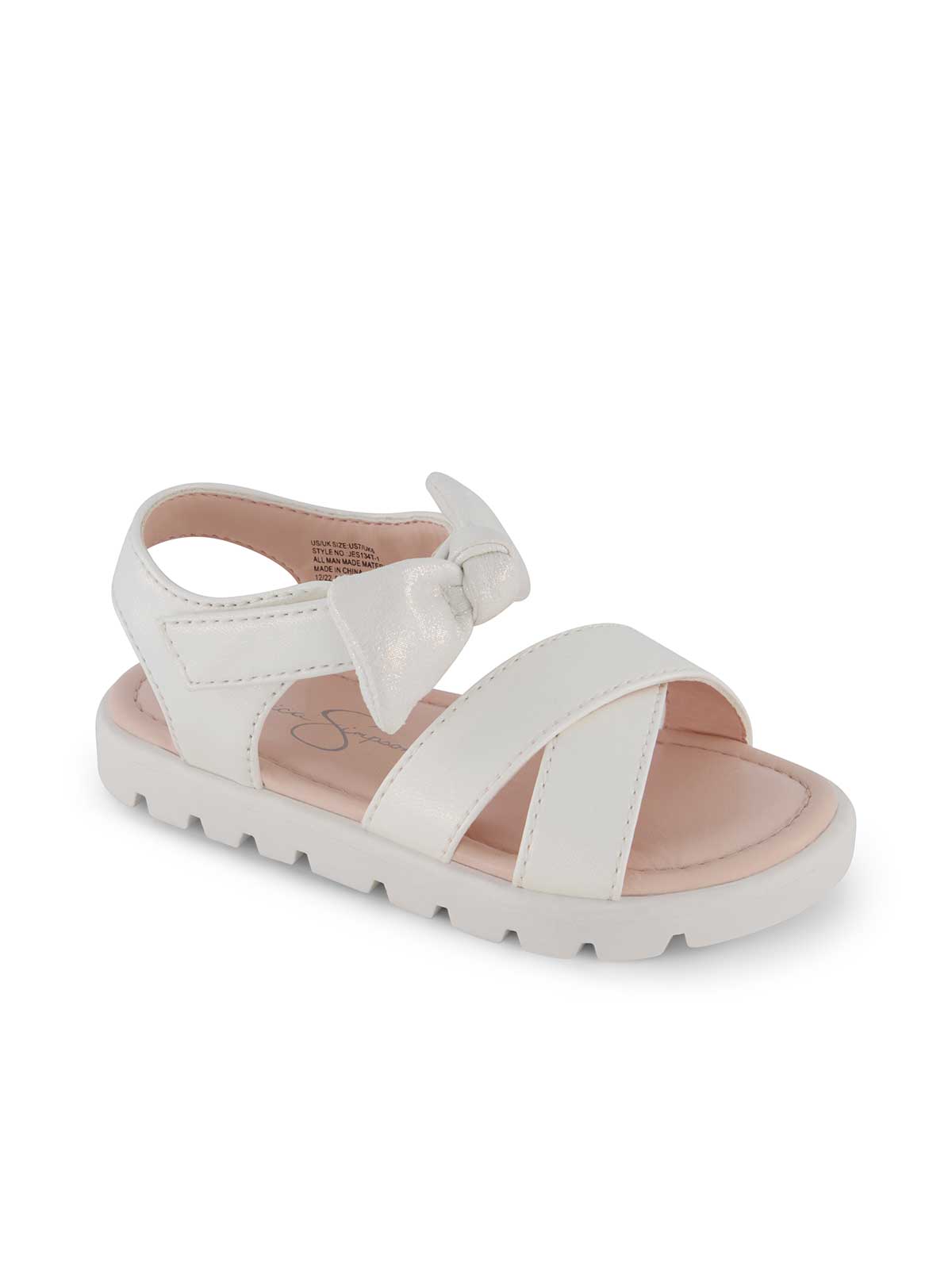 Jessica Simpson Women Toddler Tia Cross Sandals in White