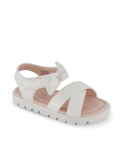 Jessica Simpson Women Toddler Tia Cross Sandals in White