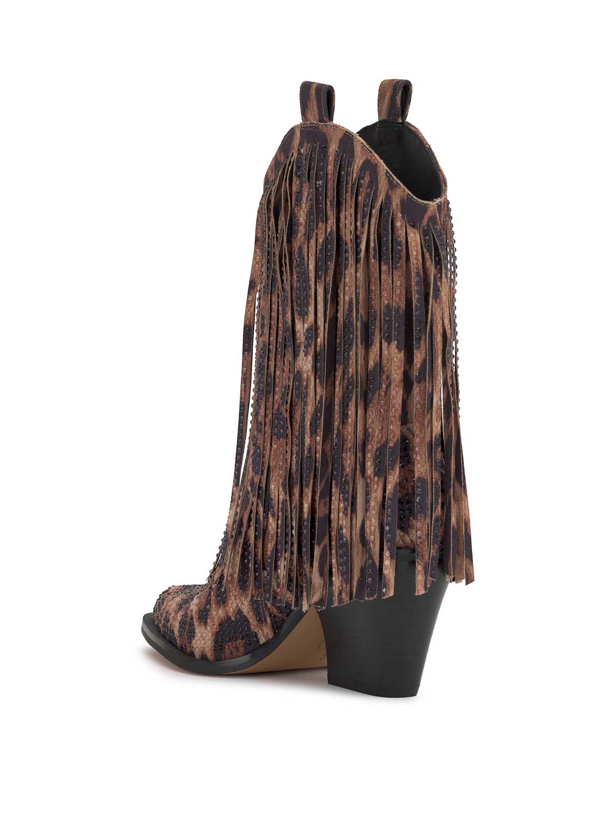 Jessica Simpson Women Paredisa Fringe Bootie in Leopard