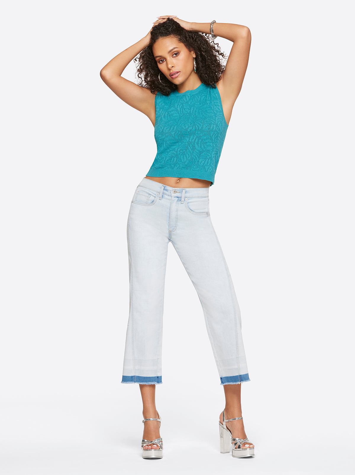 Jessica Simpson Women Melody Wide Leg Crop in Rejoice