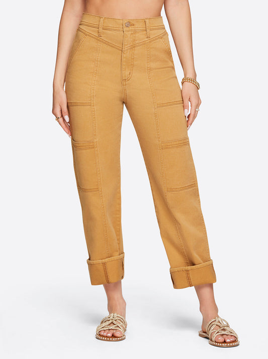 Jessica Simpson Women Straight Cargo Ankle in Bone Brown